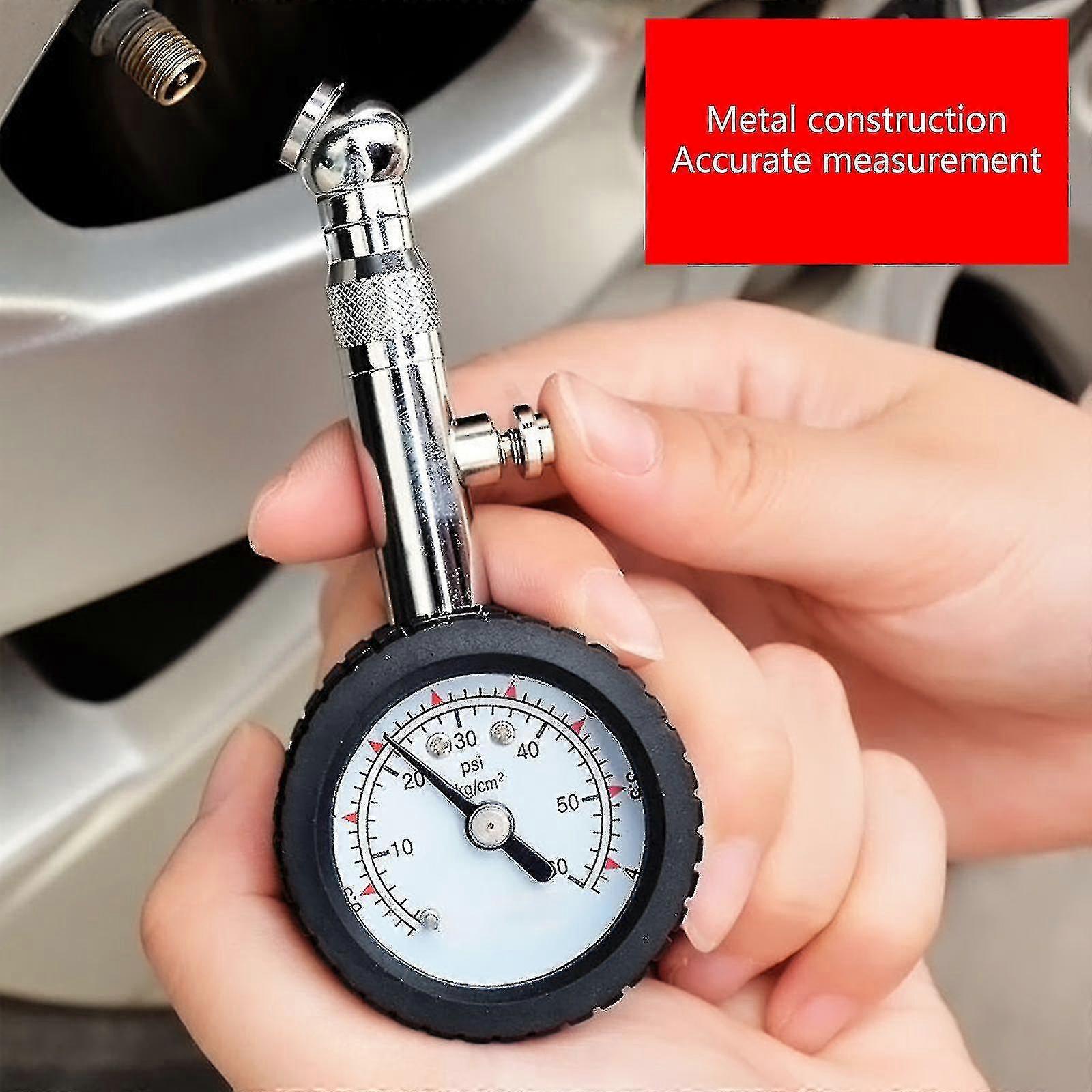 Mini Tire Pressure Gauge Air Pressure Meter Dial Type Universal For Auto Car