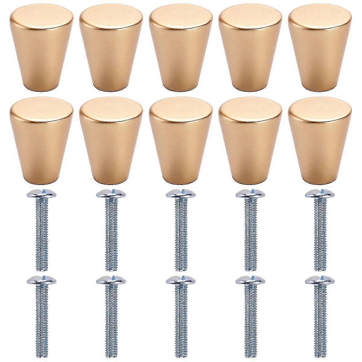 10 Pack Cabinet Knobs, Drawer Knobs With Screws For Dresser Drawers Cupboard Gold Dresser Knobs , B