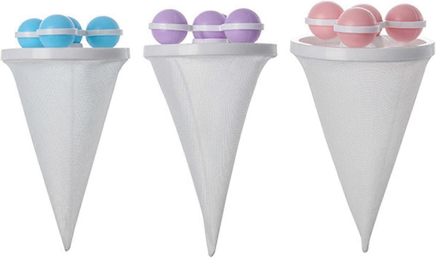 3PCS Floating Lint Net Bag - Washing Machine Hair Ball, Floating Washing Machine Hair Filter, Filter Mesh Pouch
