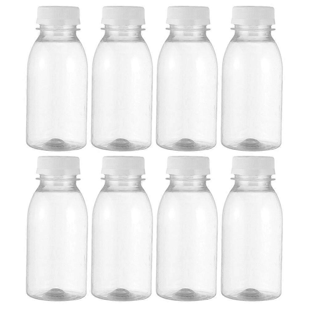 8pcs Empty Water Bottles Household Beverage Bottles Reusable Juice Containers with Lids