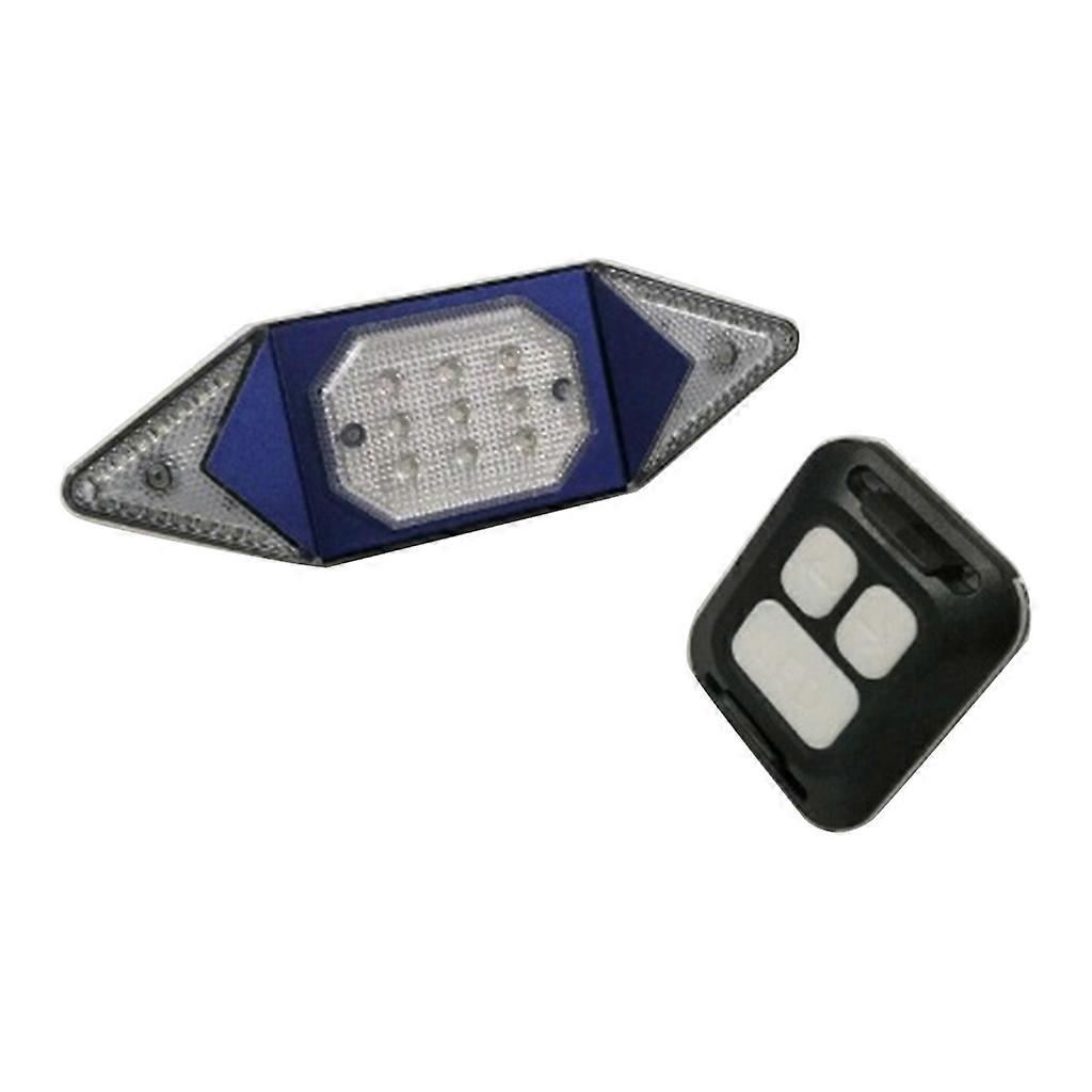 USB Rechargeable Remote Control LED Warning Bicycle Flashlight Waterproof