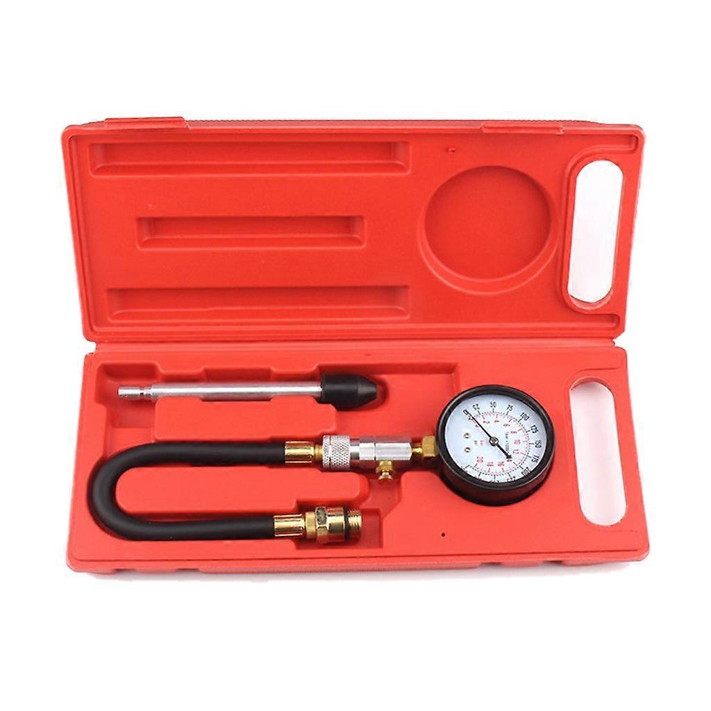 Petrol Gas Engine Cylinder Compression Tester Kit Automotive Tool Gauge