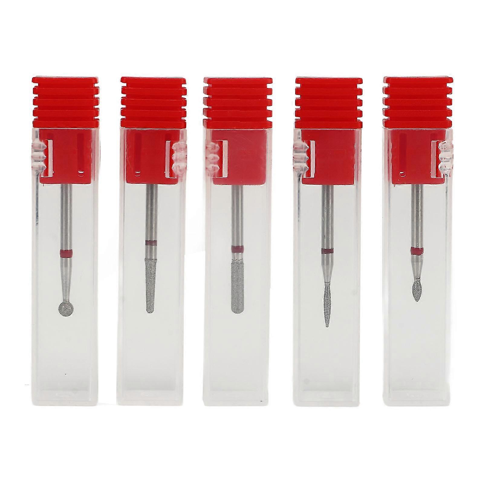 5pcs Manicure Drill Bits Emery Nail Grinding Bits Electric Manicure Head Replacement new