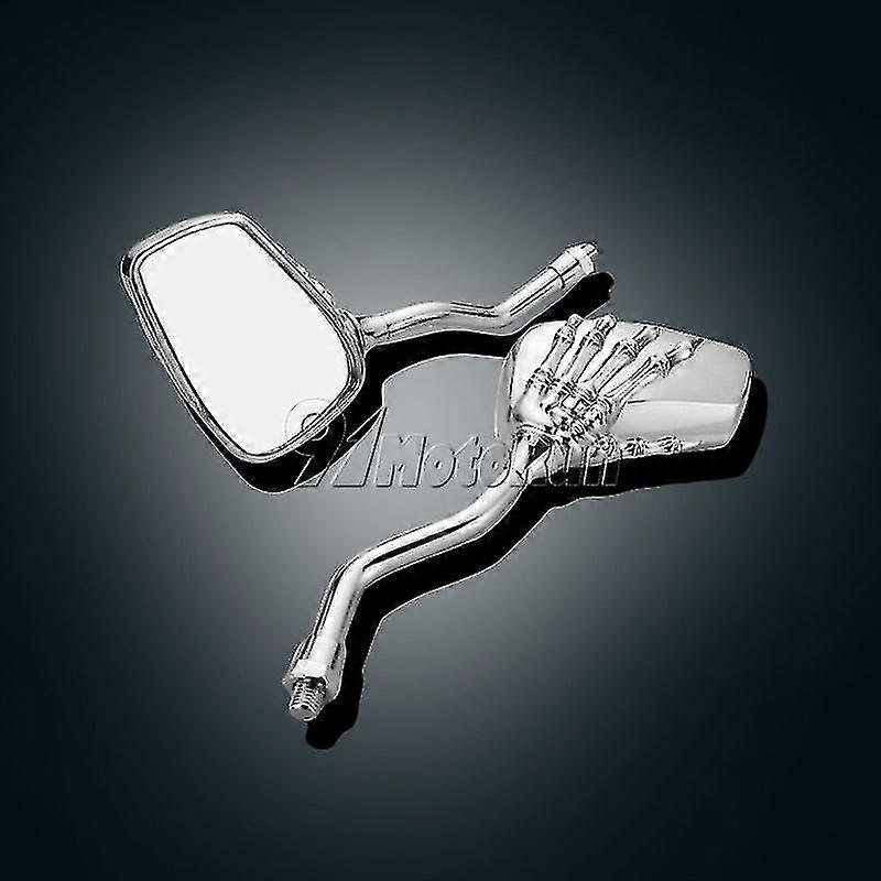 Qx 10mm Custom Skeleton Skull Rearview Mirrors For Honda Vtx 1300 C R S Retro Cruiser Chopper