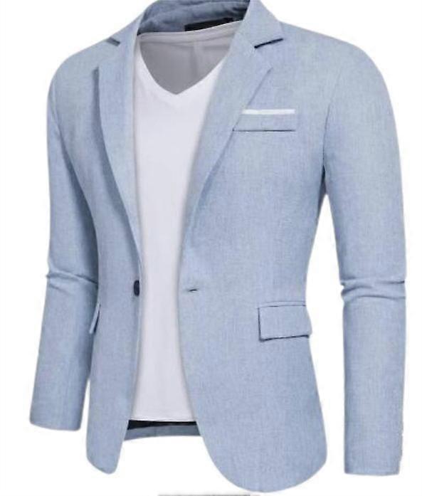 Men's Casual Blazer One Button Slim Fit Blazer