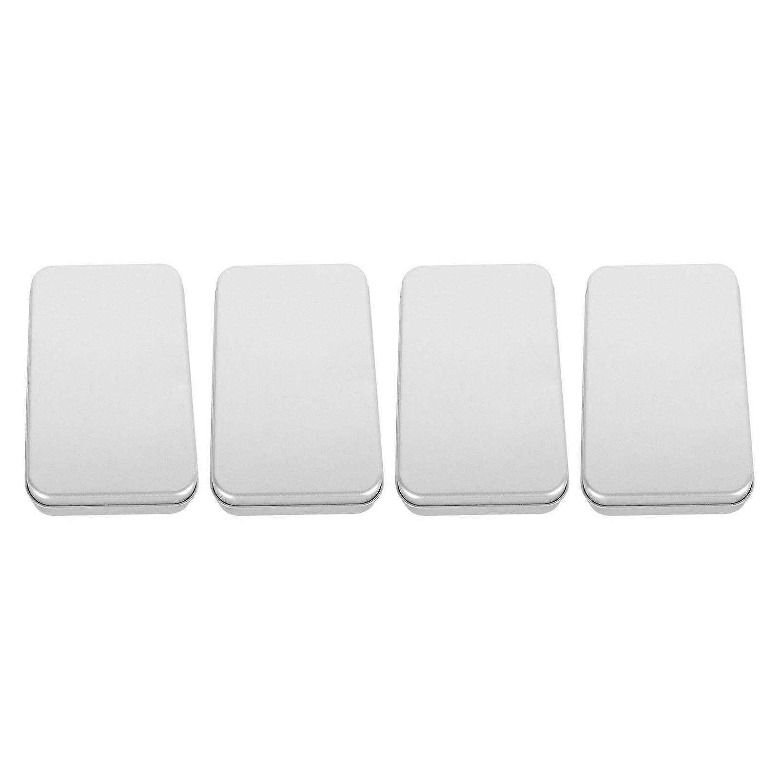 4Pcs Plaything Cards Storage Box Game Cards Box Tinplate Storage Container