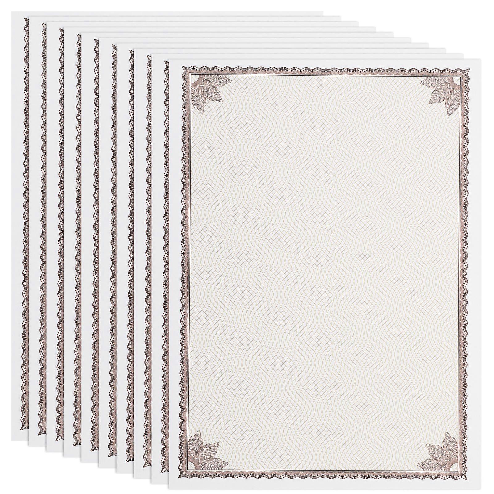 10pcs Honor Certificate Inner Paper No Character Blank Paper Blank Diploma Paper for School Use