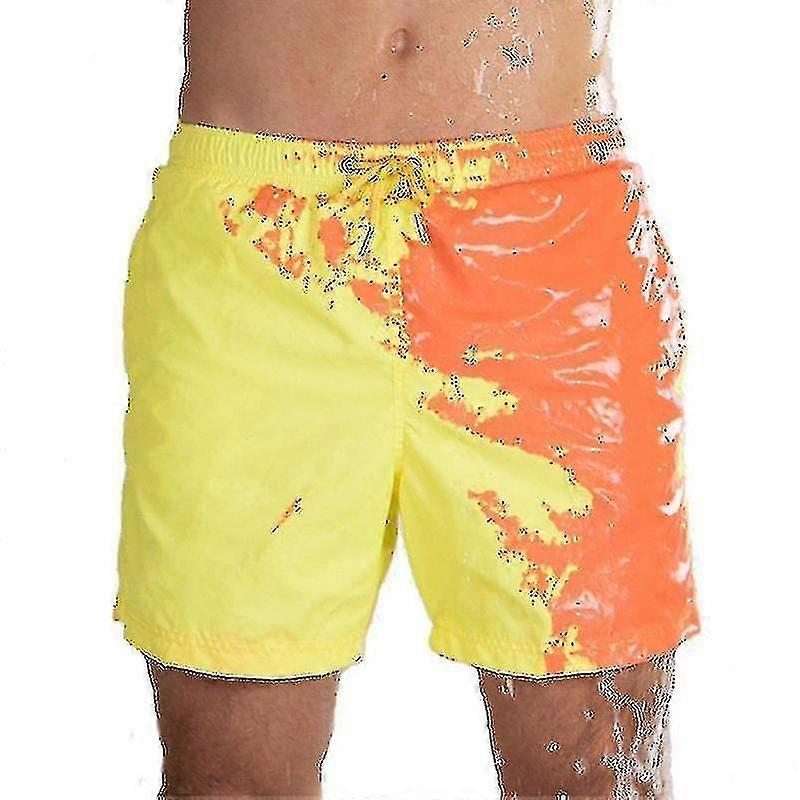Magic Color Changing Beach Shorts Quick Dry Swimming Trunks For Adults And Kids