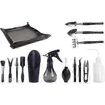 2025 New Set Of 14 Mini Plant Tools - For Bonsai - Pruner - Pruner - Mini Rake - String Trimmer