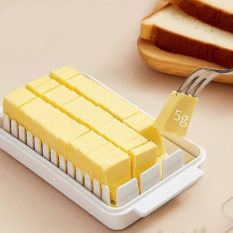 Protable Solid Butter Cutting Storage Box Kitchen Accessories Refrigerator Fresh Keeping Box Breakfast Cheese Fresh-keeping Box