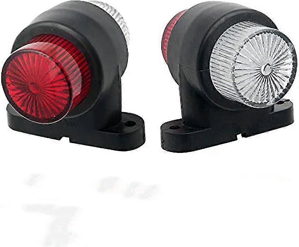 Car Side Marker Light Rubber Outline Light (black Red White) (2pcs)