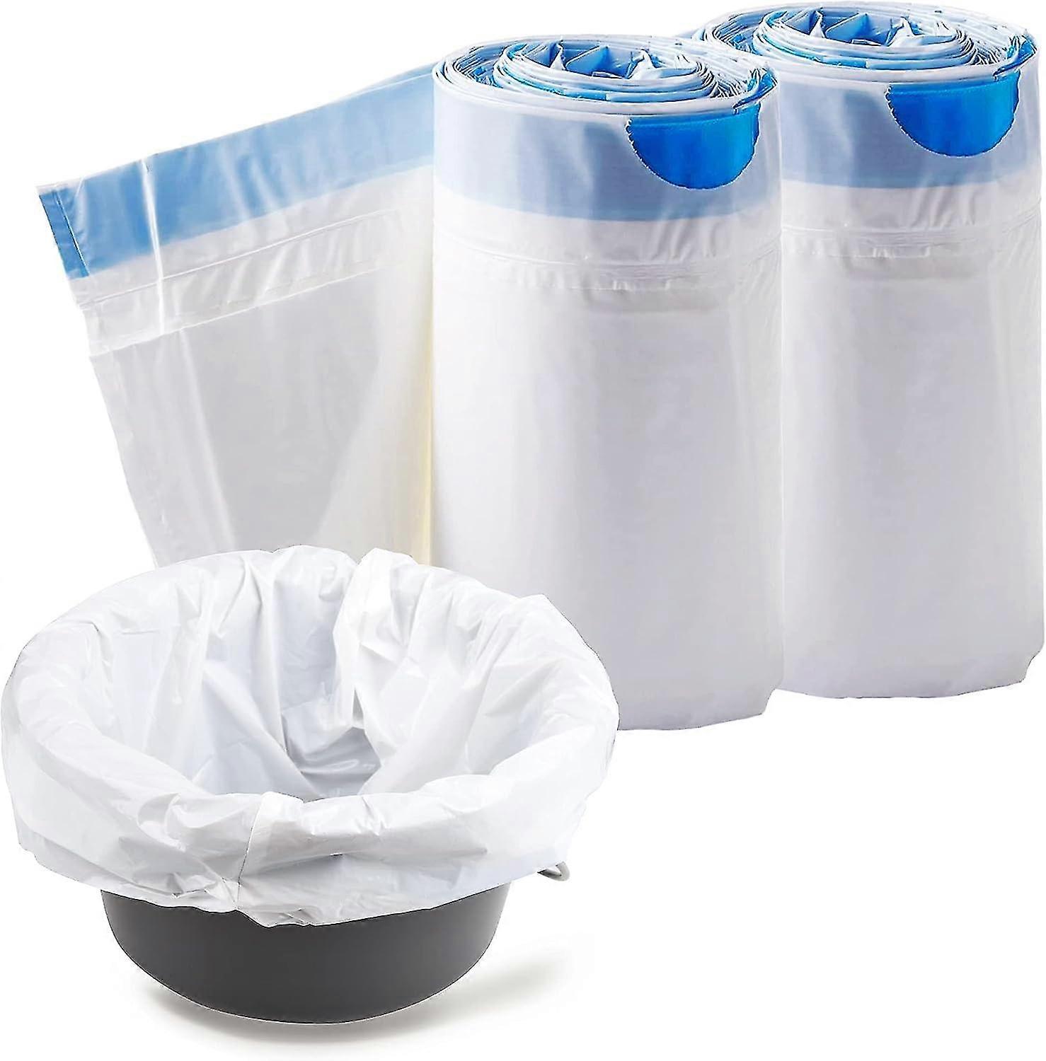 Engångs Commode Liner Bags Pack 50 vuxna Bedside Commode Liners Bed Pan Liners Engångsavfallspåsar för kommodstol, bärbara toalettväskor, camping