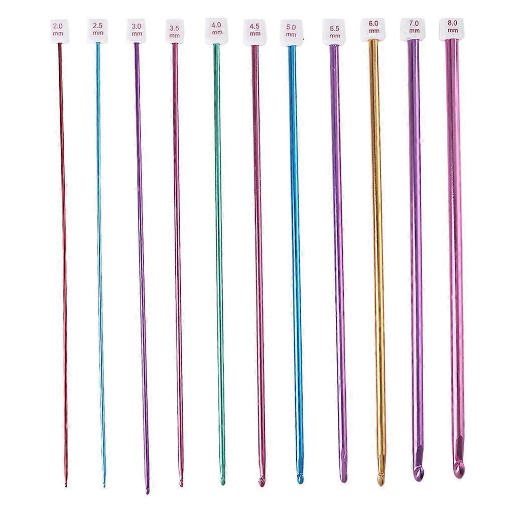 11PC Multicolor Tunisian Afghan Crochet Hooks for DIY Craft Project