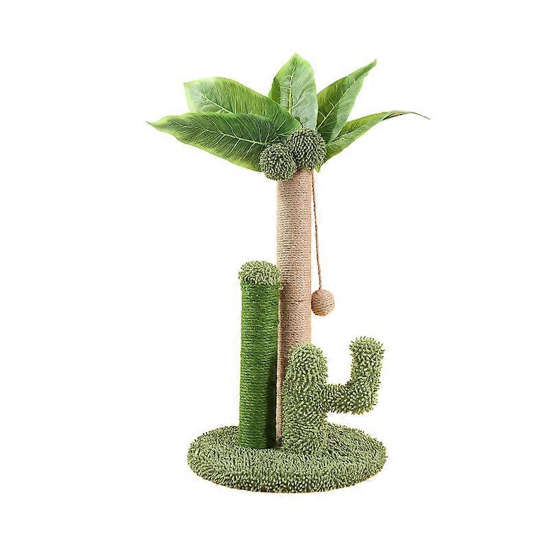 Cat Grab Pole, Sisal Cat Tree Pole, Hanging Ball And Cat Toys With Desert Background D