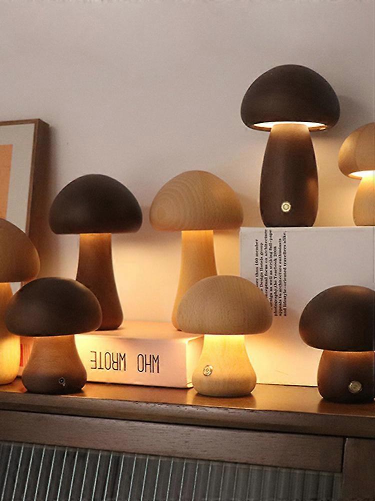 USB Mushroom Table Lamp Rechargeable Bedroom Bedside Desk Light Decoration Lamp