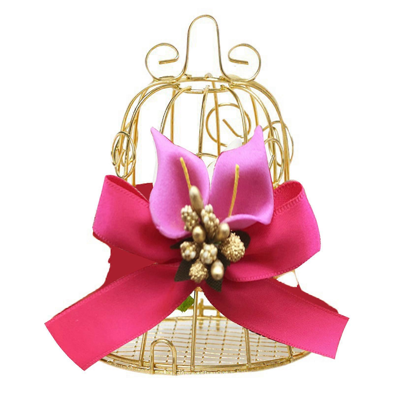 Candy Box Anti-scratch Rust-proof Not Easy to Crush Drop Resistance Bird Cage Shape Candy Case Wedding Supply