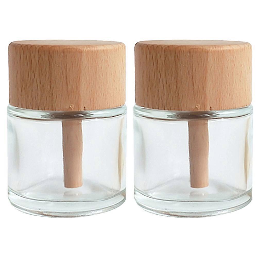 2pcs Glass Diffuser Bottles Diffuser Vase 50ml Empty Clear Reed Diffuser Bottles
