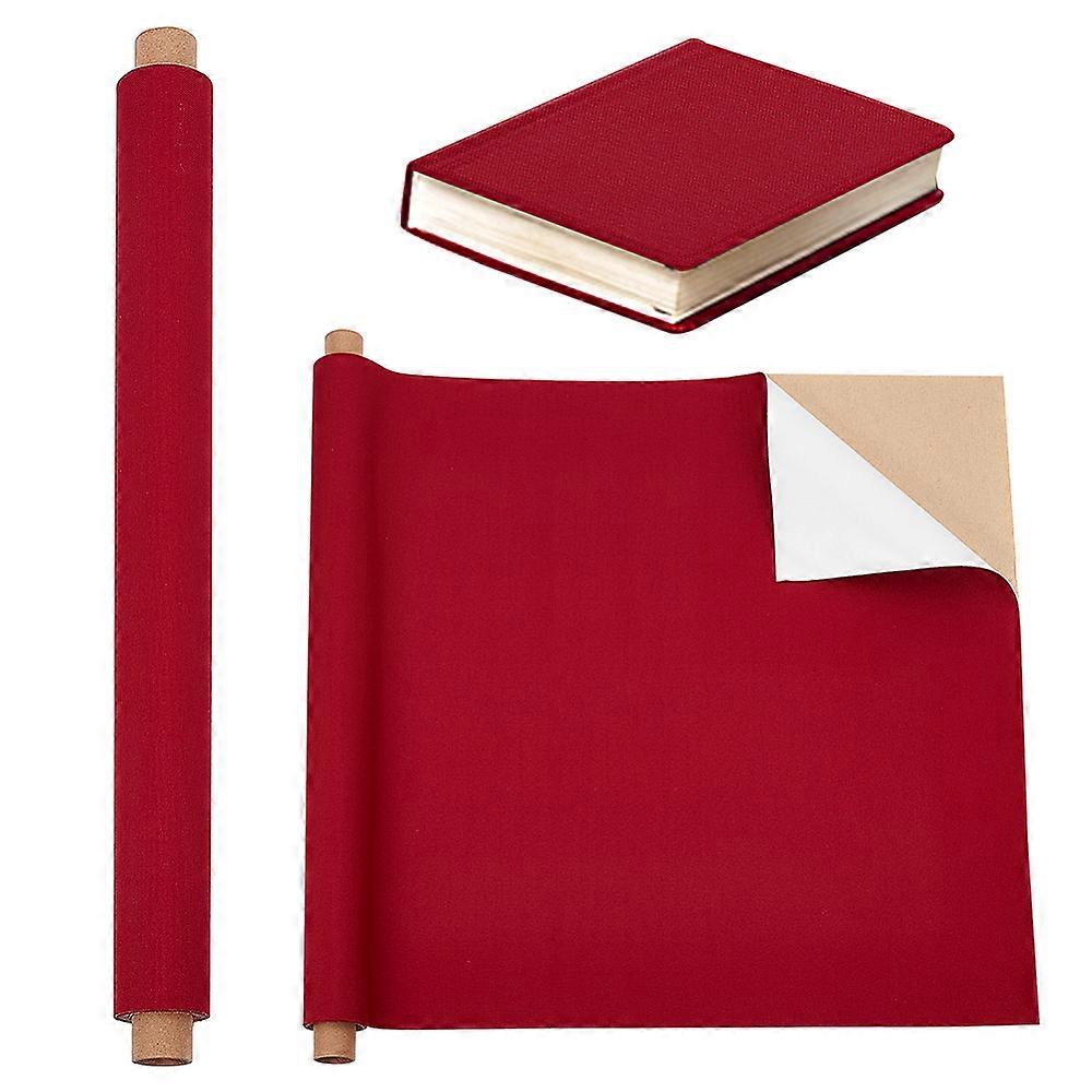 1Pc Rectangle Polyester Fiber Fabric with Paper Back for Book Binding FireBrick 1000x400mm