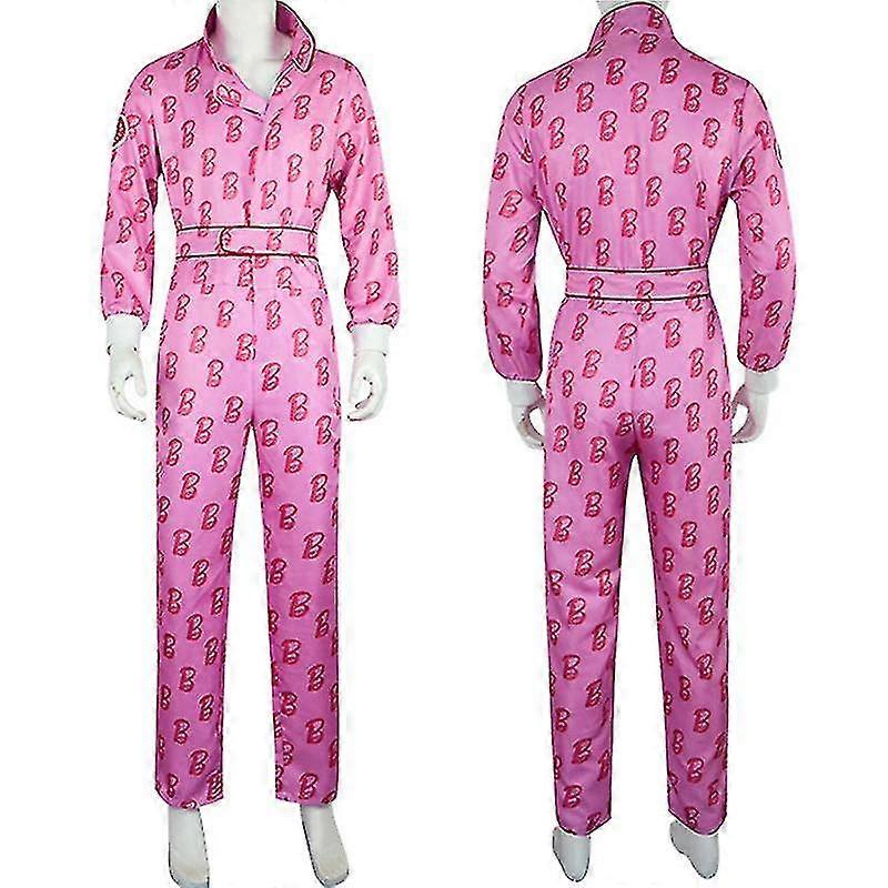 Film Ken Ryan Gosling Cosplay Costume Uomo Adulto Rosa Lettera Tuta Halloween Carnevale Body Outfit Partito Zentai di alta qualità MTS L