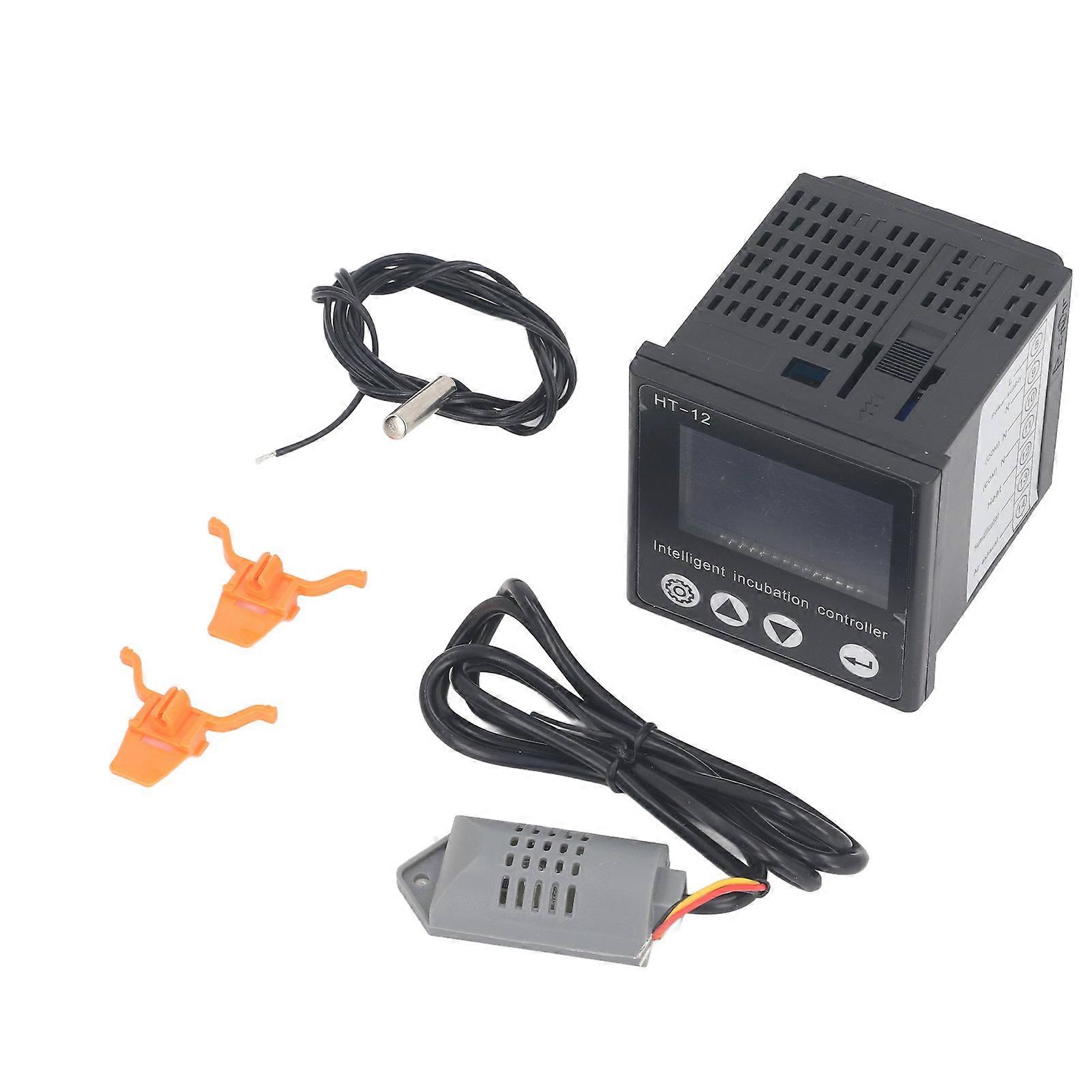 Egg Incubator Temperature Controller LCD Display Incubator Temperature Humidity Sensor Controller for Chicken Goose Duck AC /