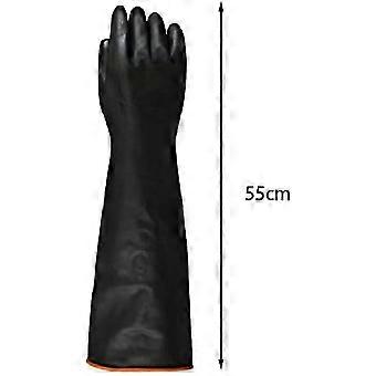 55cm Gants en Latex Rsistant aux Produits Chimiques Gants de Protection en Caoutchouc tanche Rsistant aux Acides/Alcalis pour Industrie, Mnage, Lavage
