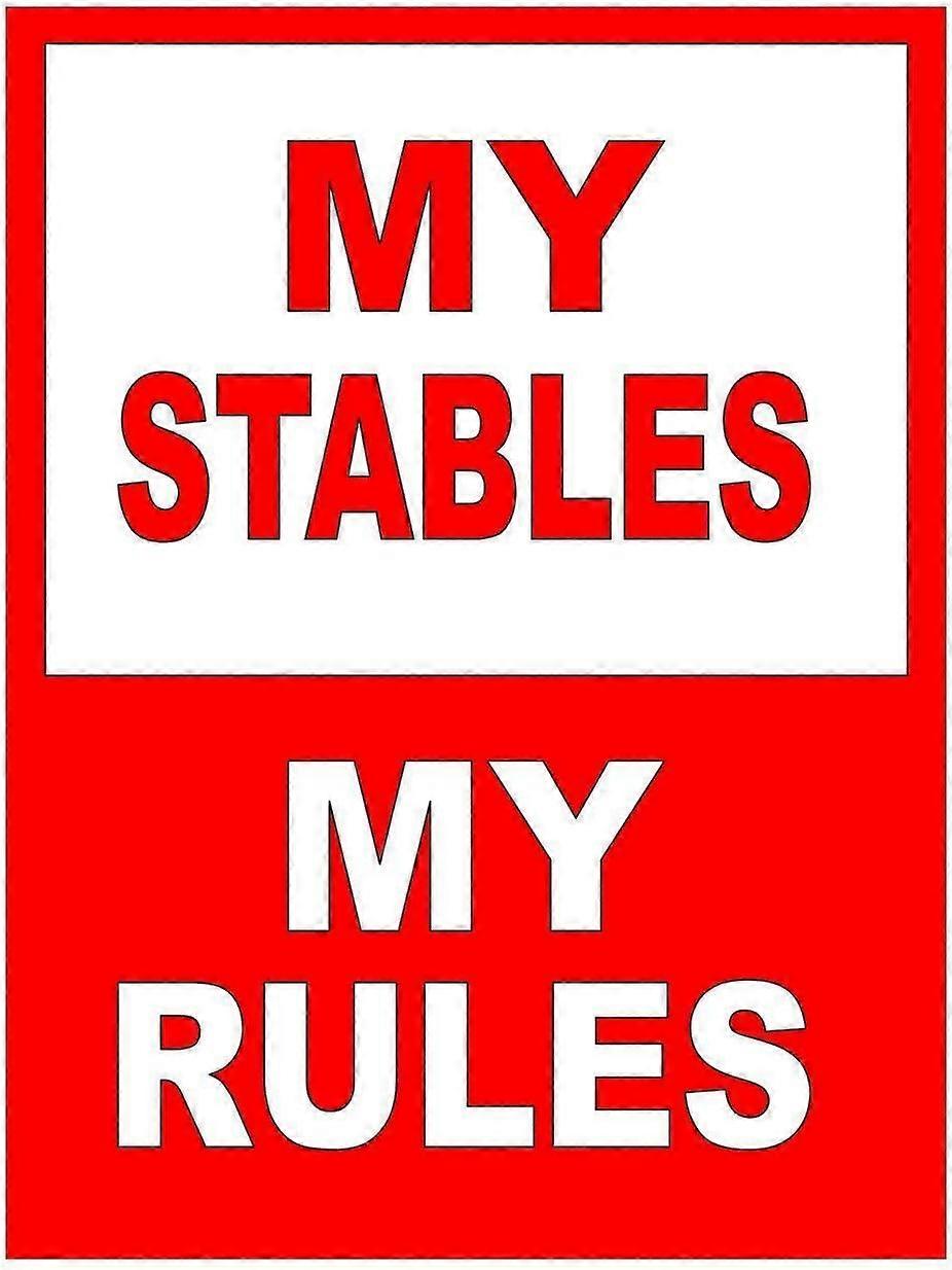 Placa de Lata de Cavalos de Cuidado com Estábulos Cavalos Placa de Metal