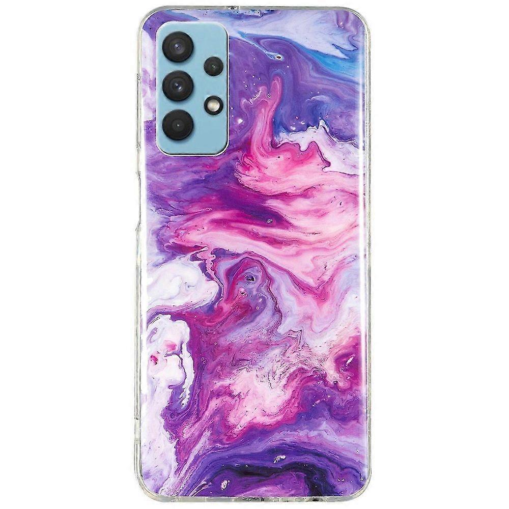 For Samsung Galaxy A32 4G (EU Version) IMD Marble Pattern Soft TPU Cover Drop-proof Slim Phone Case