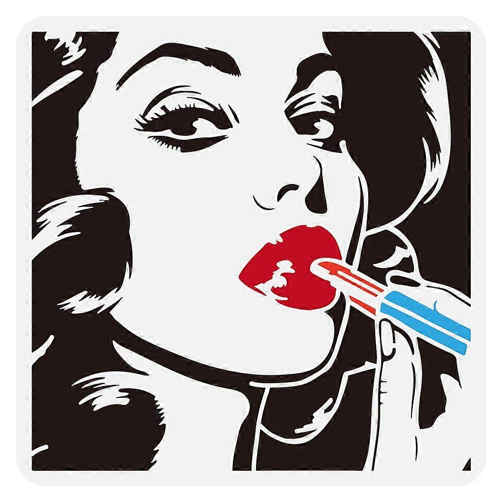 1pcペット中空描画DIYスクラップブックフォトアルバム人間30x30cmのための絵画ステンシル