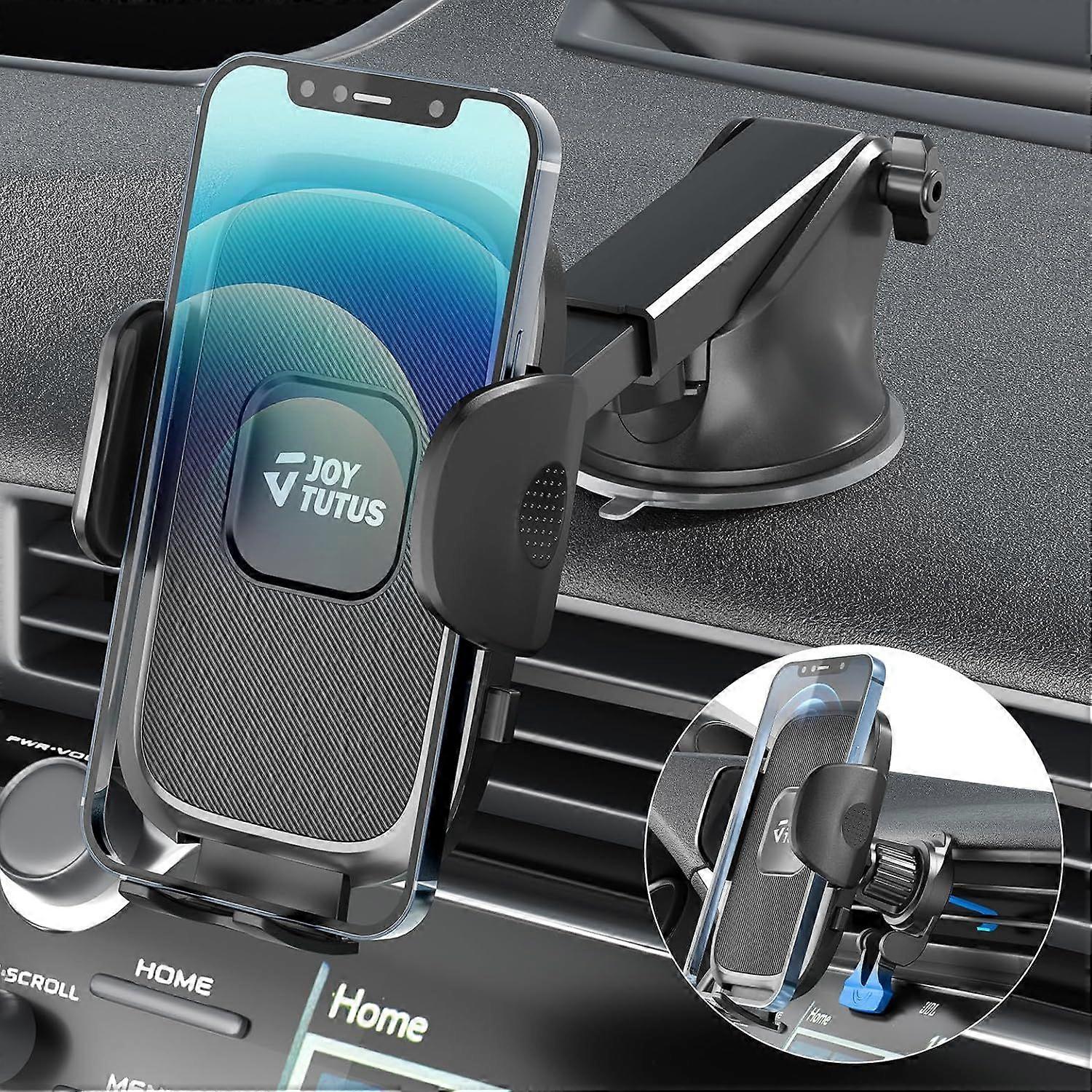 SBSG Phone Mount for Car, 3 in 1 Long Arm Strong Suction Cup Car Phone Holder, Universal Hands-Free Phone Holder for Car Windshield Dashboard Air Vent
