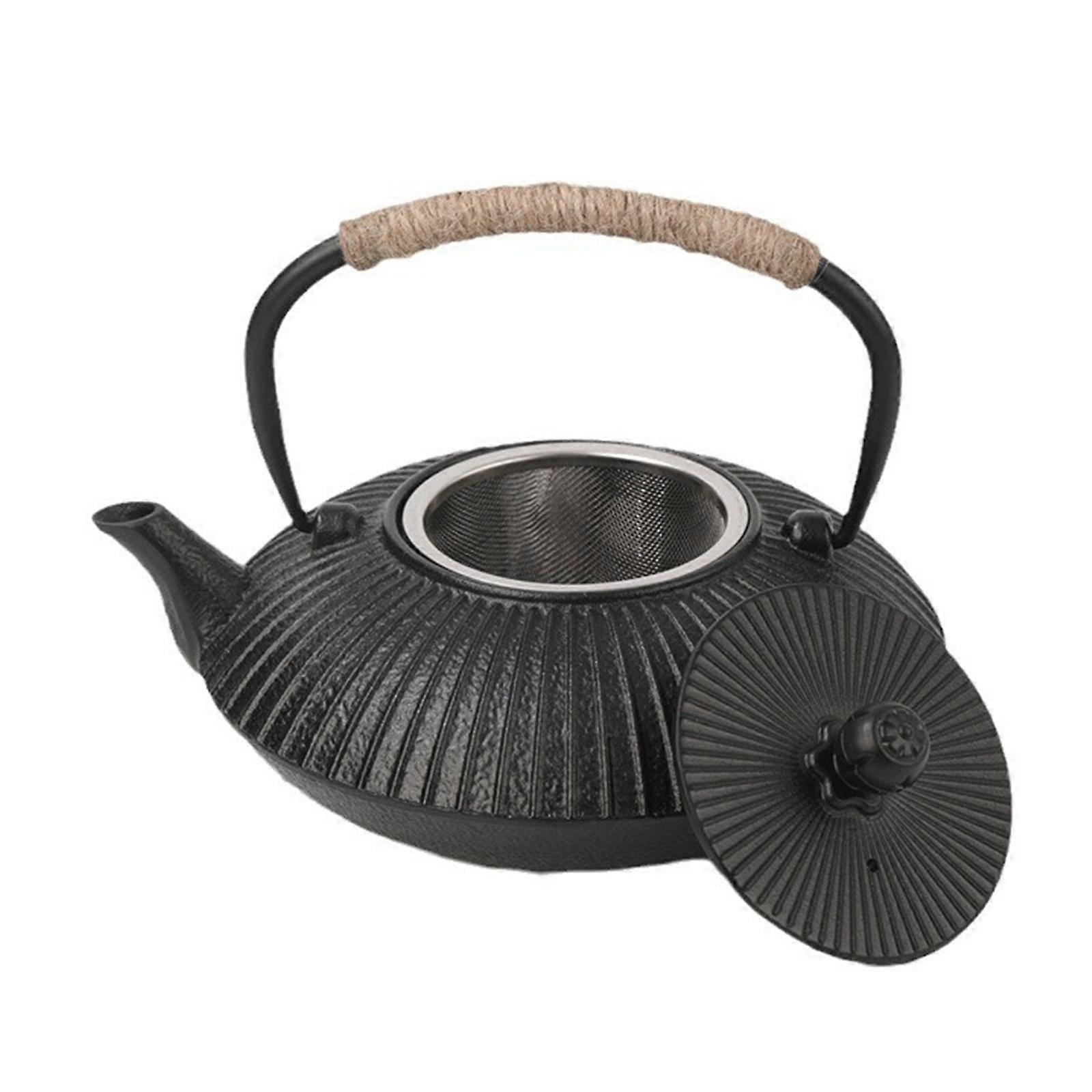 Gjutjärn tekanna tepanna ergonomiskt handtag Kungfu tekokare Kungfu tebryggare