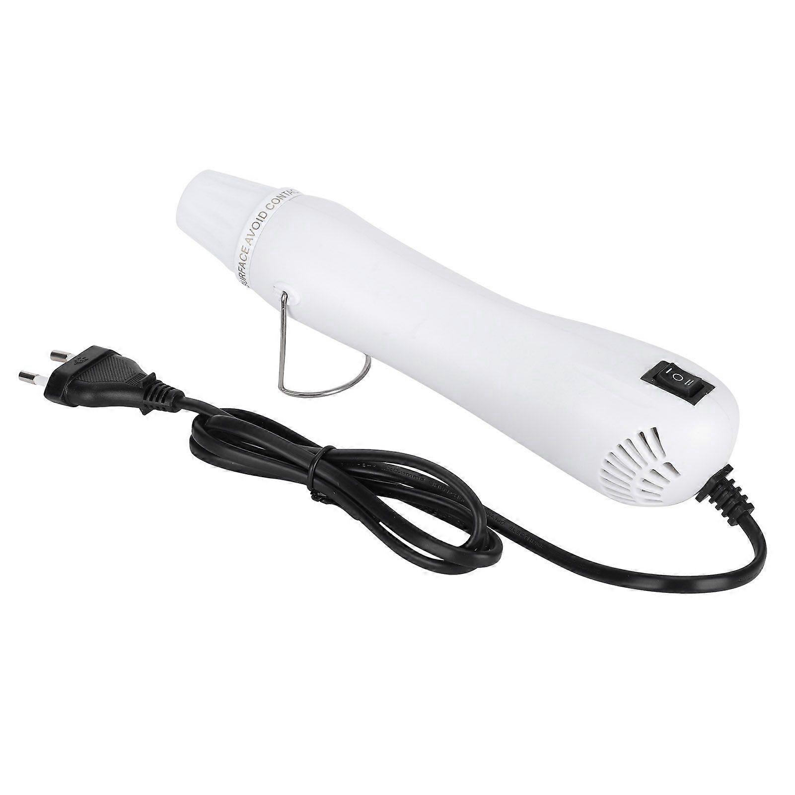Hot Air Gun White DIY Dual-Speed Heat Shrinkable Sheet Quick Setting Tool EU Plug 220V