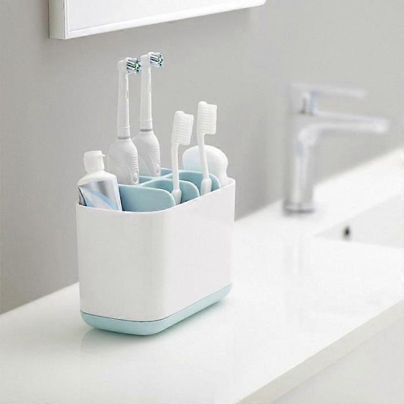 Toothbrush Holder Plastic Toothpaste Tubes - BRAND - Model - White - Sky Blue - Contemporary