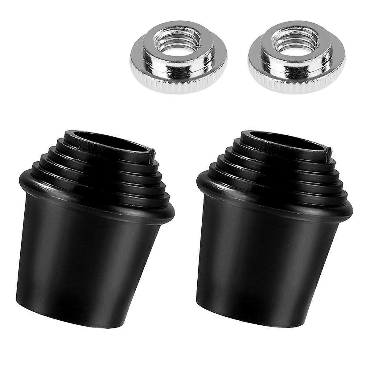 2 Packs Bass Drum Spur Feet, Bass Drum Legs Threaded Rubber Foot with Lock Nuts for Bass Drum