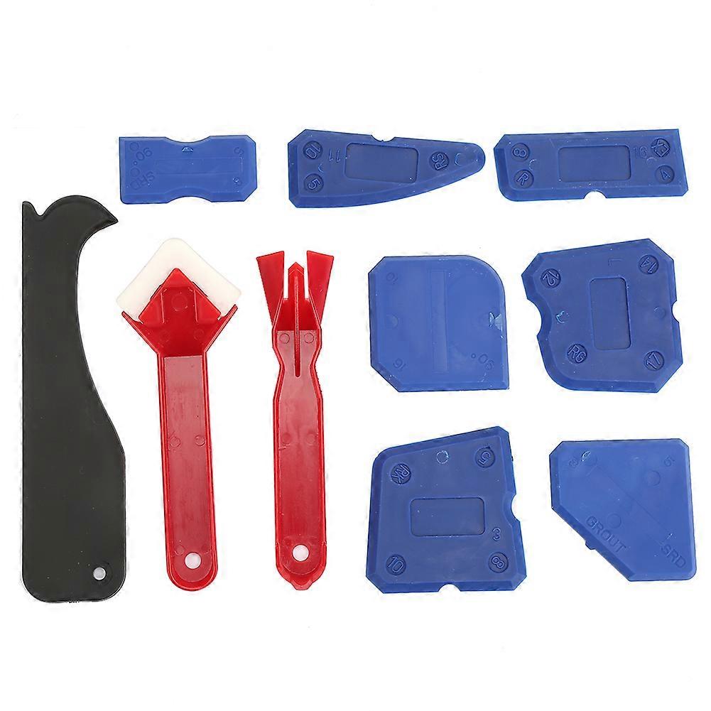 10pcs/set Caulk Scraper Applicator Cleaner Remover Silicone Glass Cement Scraper Tool Set