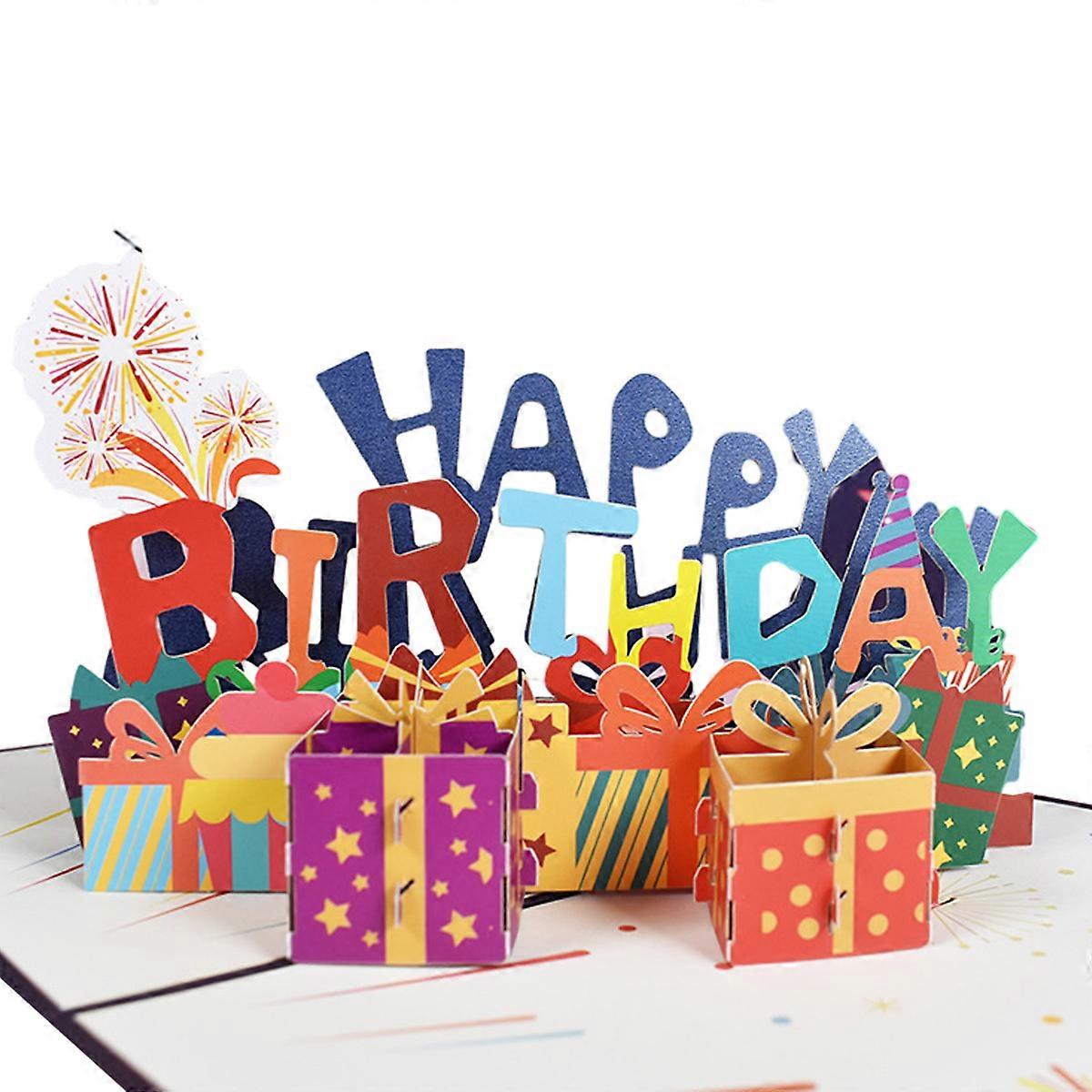 Pop Up Card, Birthday Card, 3D, Blank Inside