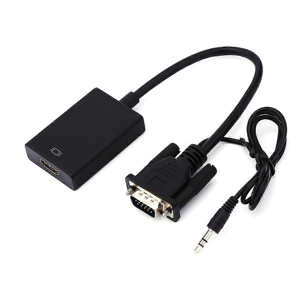 1080P HD VGA to HDMI Audio Video Cable Adapter Converter with USB Cable For PC Computer
