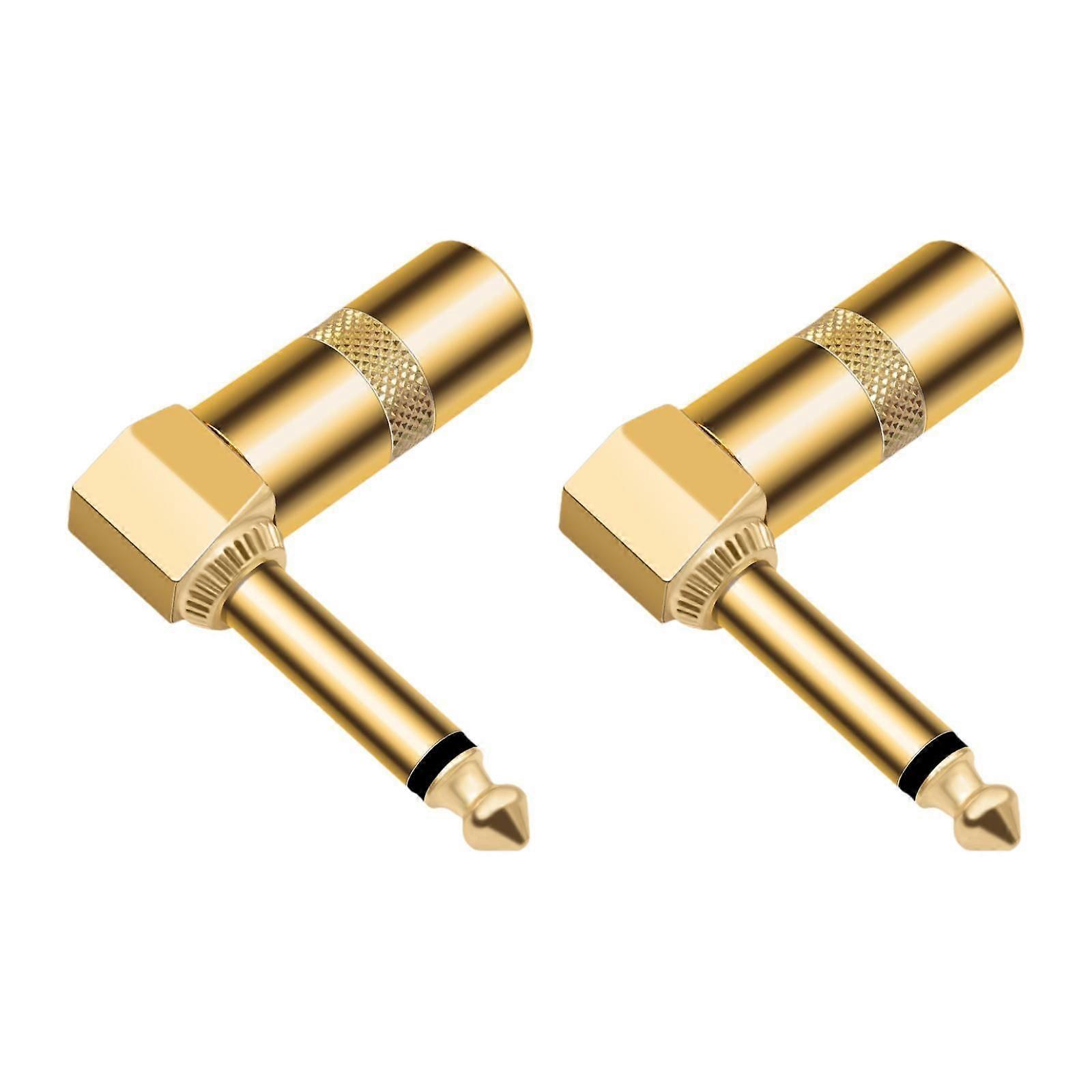 2 חלקים ראשי כבל גיטרה חסונים לשירת סצנת רוק נגינה בימתית