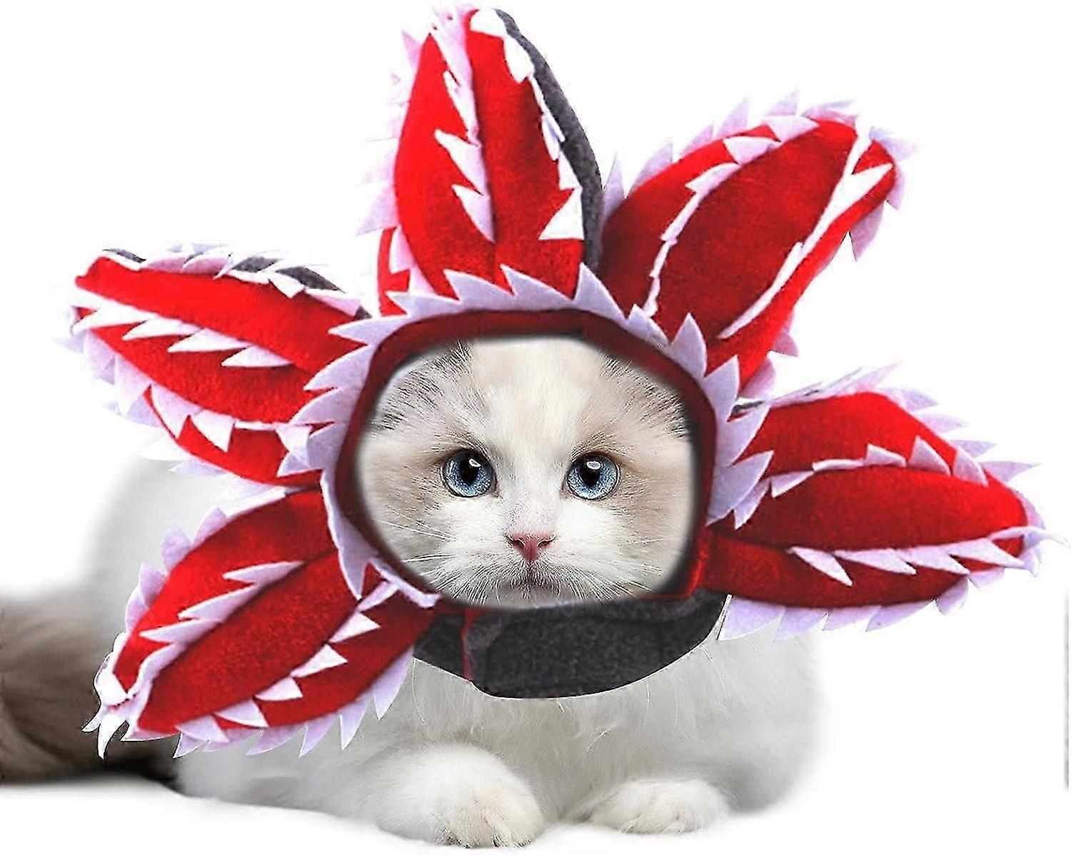Cat Hat - Short Plush Costumes for Cats | Adjustable Short Plush Cats Cartoon Costumes in Three Sizes for Home, Photo, Halloween, Masquerade