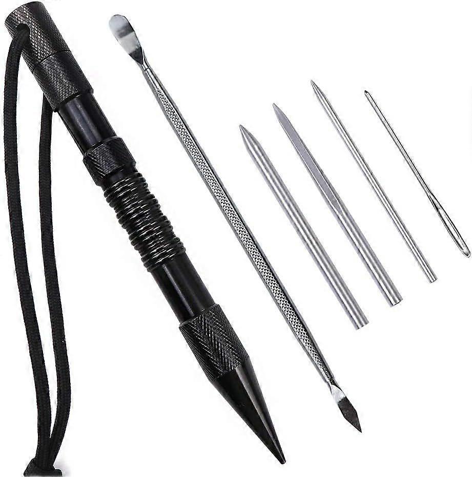 with 6 lacing needles for paracord or leather