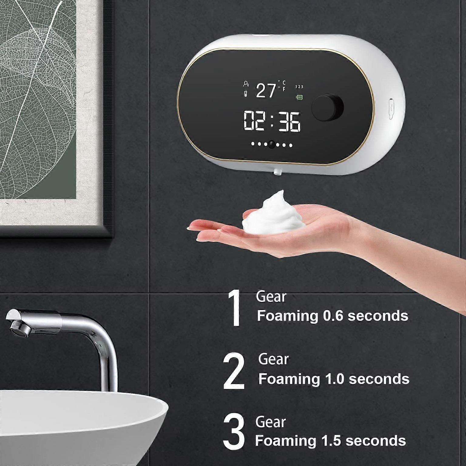 Automatic Soap Dispenser Touchless Sensor Foaming Temperature Display