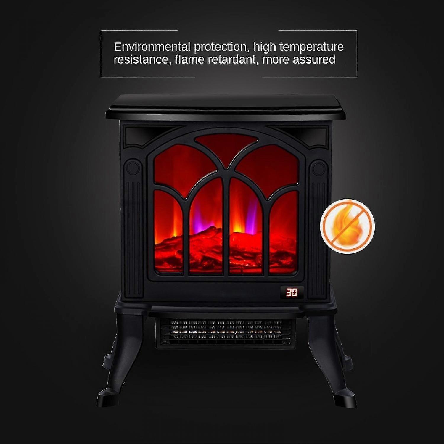 Electric Fireplace Heater Home Simulation Flame Mountain Heater Small Heater Thermostat For Bedroom, Office And Indoor Use