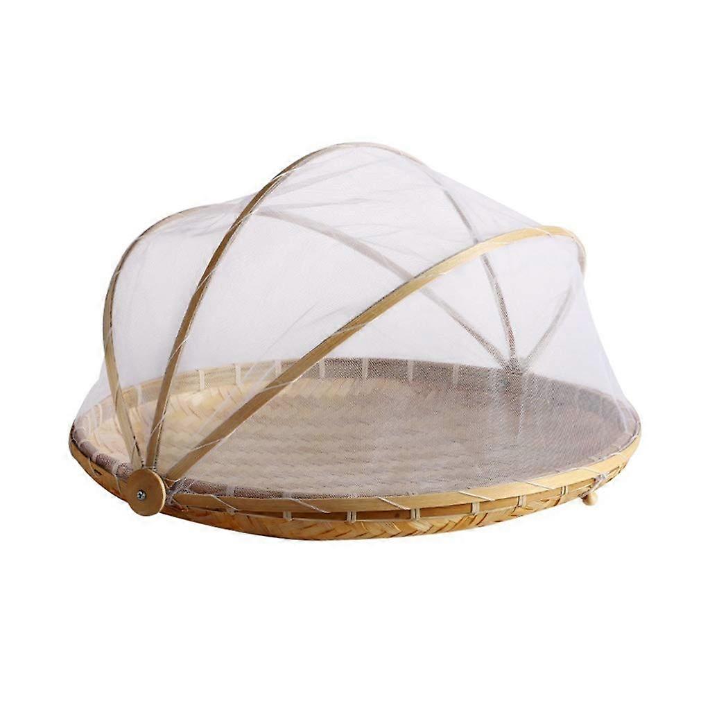 Handmade Bamboo Basket Picnic Tray Food Bread Tray