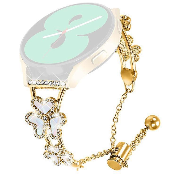 Compatible For TicWatch E / E3 Watch Strap Replacement Metal Band Heart Clover Decor