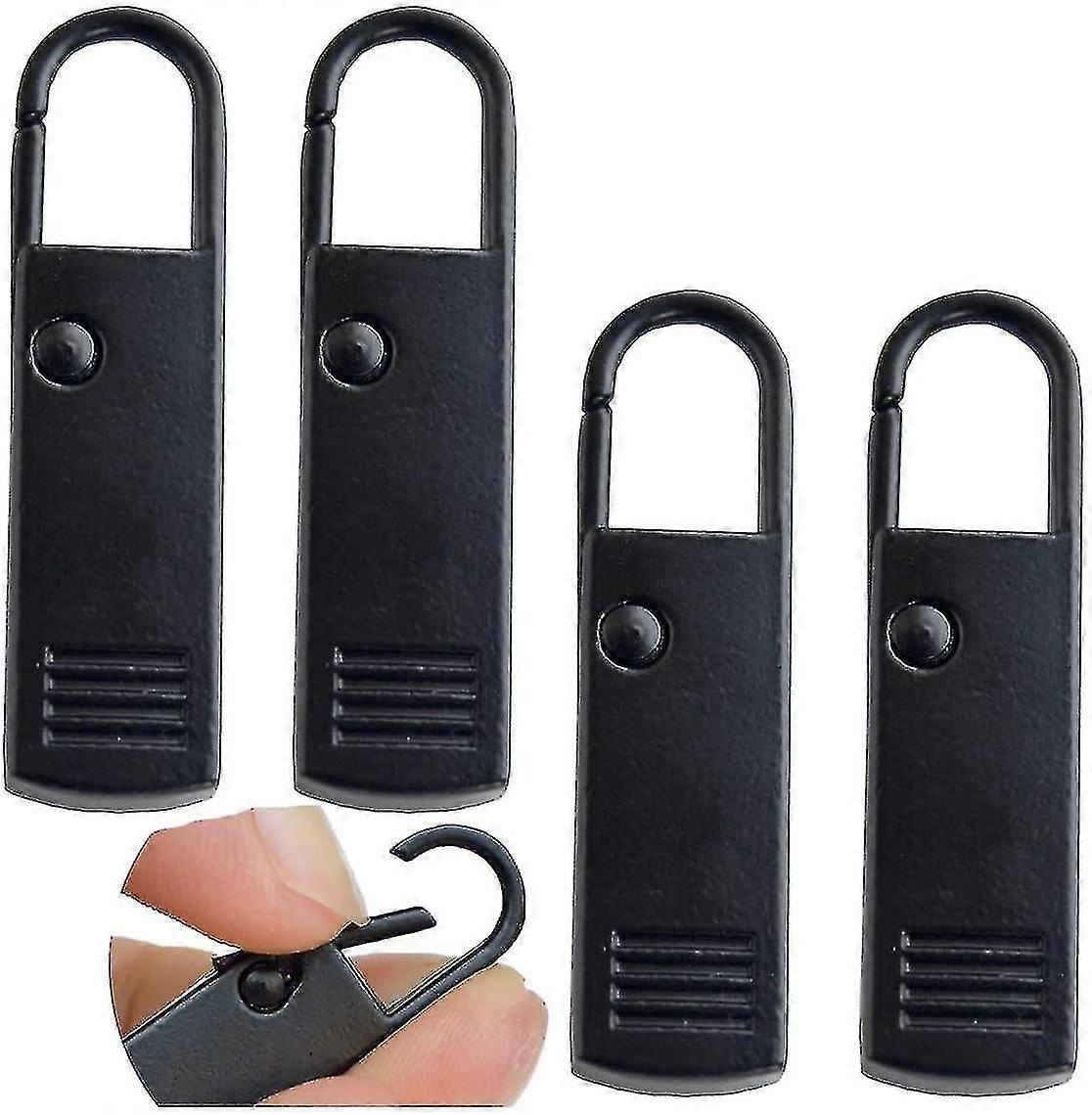 4pcs Detachable Pull Piece Zipper Head Accessories Pull Drop Pull Ring Repair Bag Clothes Pull Lock Head