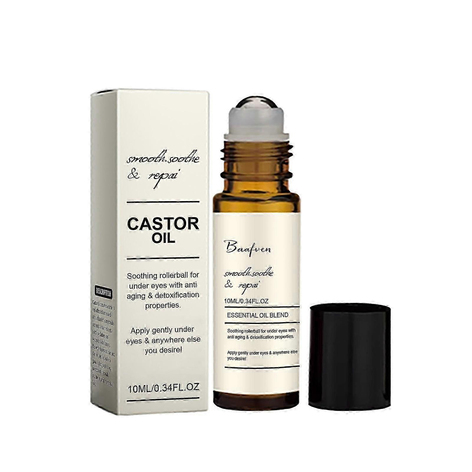 Rollerball Castor Oil, Castor Oil Eye Roller, Συσφικτικό αιθέριο έλαιο ματιών, συσφικτικό αιθέριο έλαιο δέρματος ματιών, ενυδατικό και αντιρυτιδικό