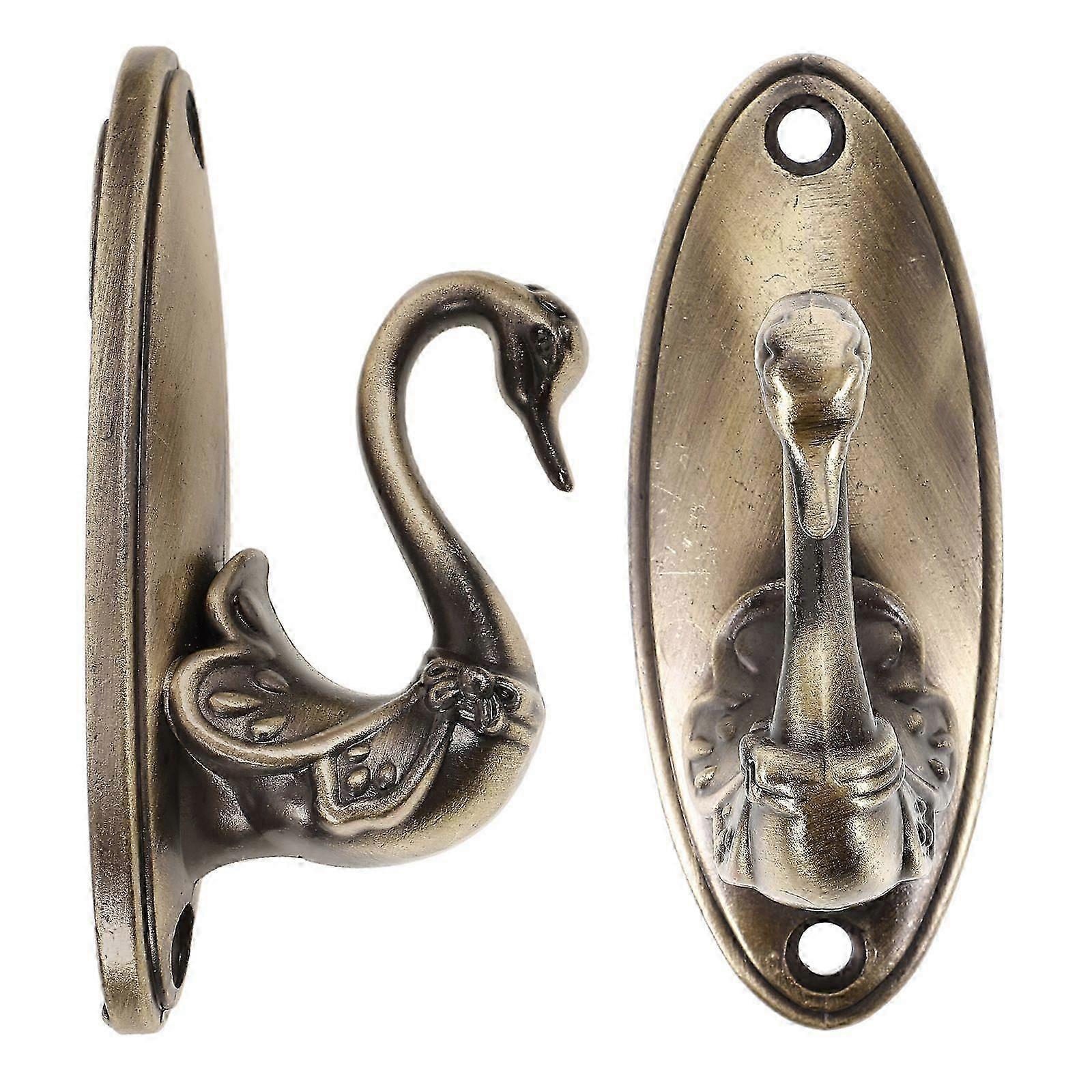 Ζευγάρι Swan Style Drapery Curtain Holdbacks Tieback Hooks (Χάλκινο)