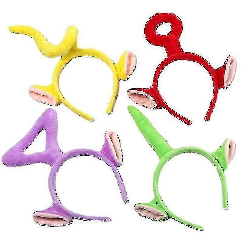 لطيف Teletubbies أنيمي عصابة رأس حزب الأطفال، 4 قطع، لون الصورة