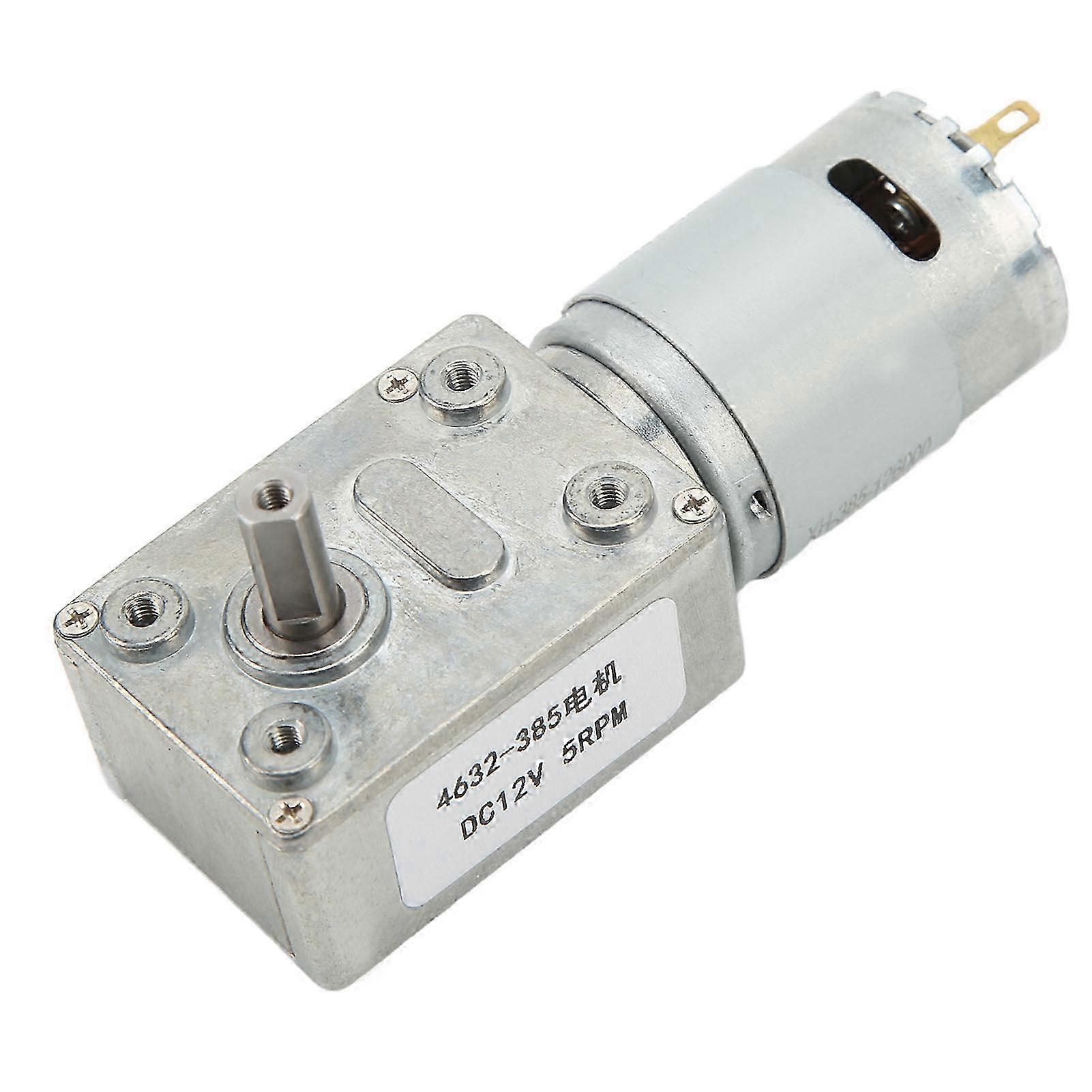 5RPM Worm DC Geared Motor Self Locking Capability High Accuracy Speed Reduction Gear Motor DC12V