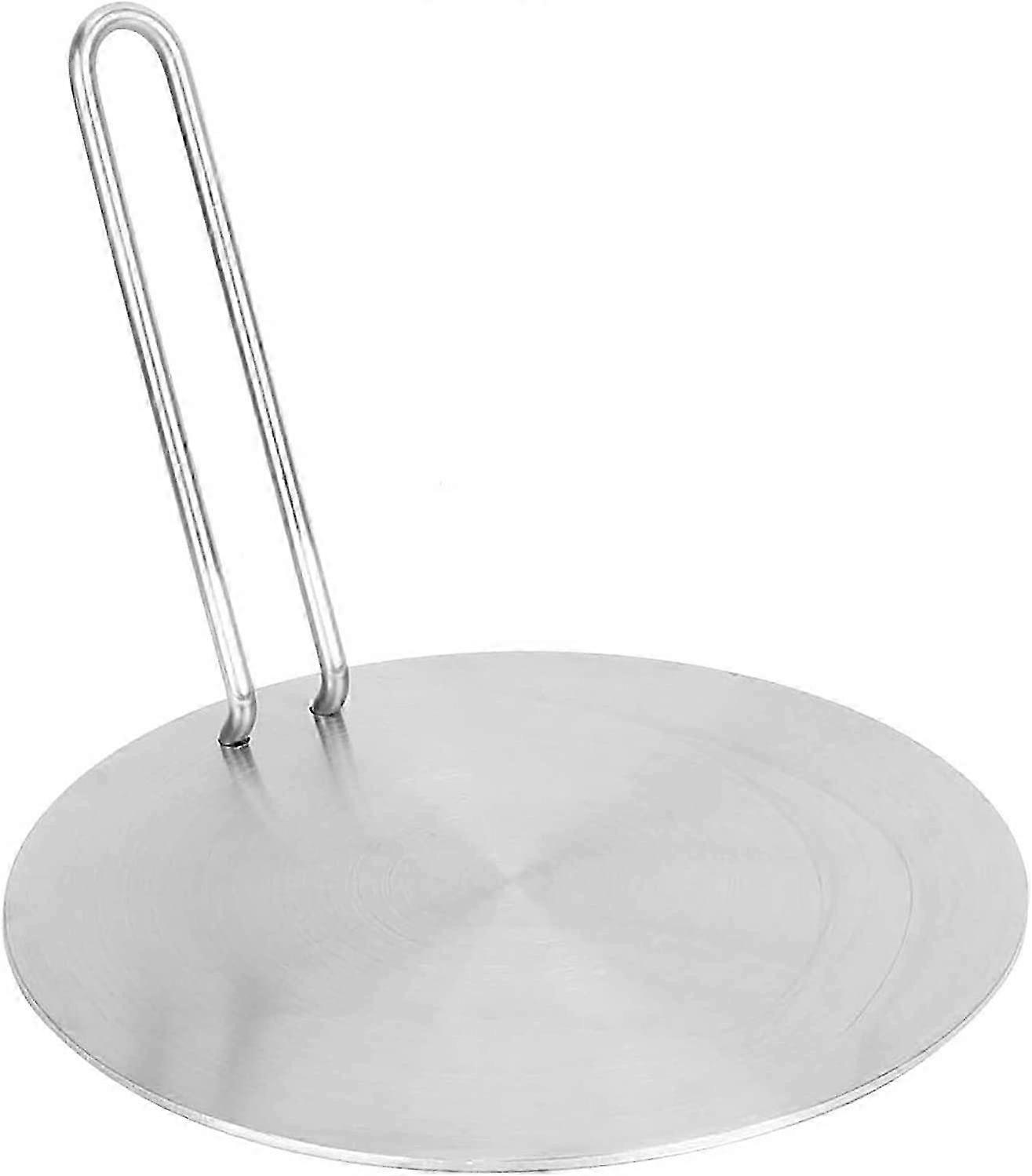 24 cm Stainless Steel Induction Adapter Plate with Removable Handle, Heat Diffuser Induction