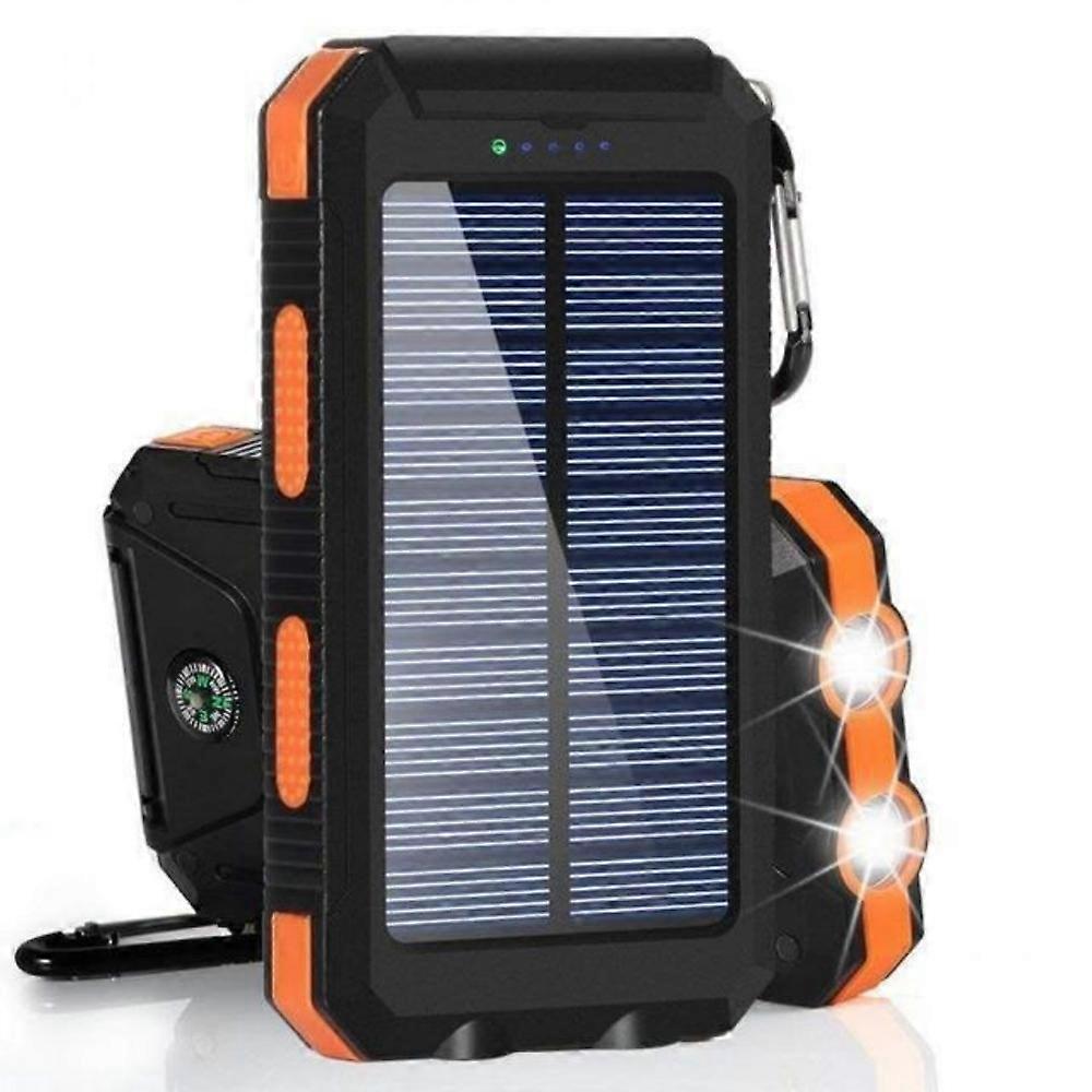Waterproof Solar Power Bank, Orange